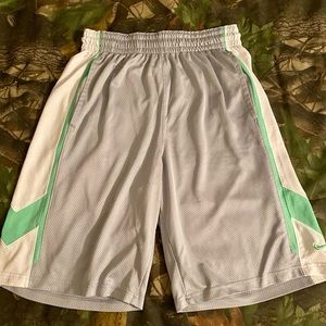 Nike grey / white basketball shorts